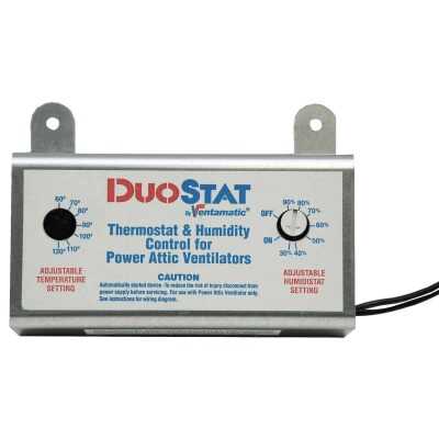 Ventamatic DuoStat Power Attic Vent Thermostat and Humidistat